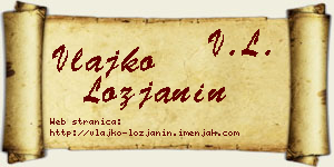 Vlajko Lozjanin vizit kartica